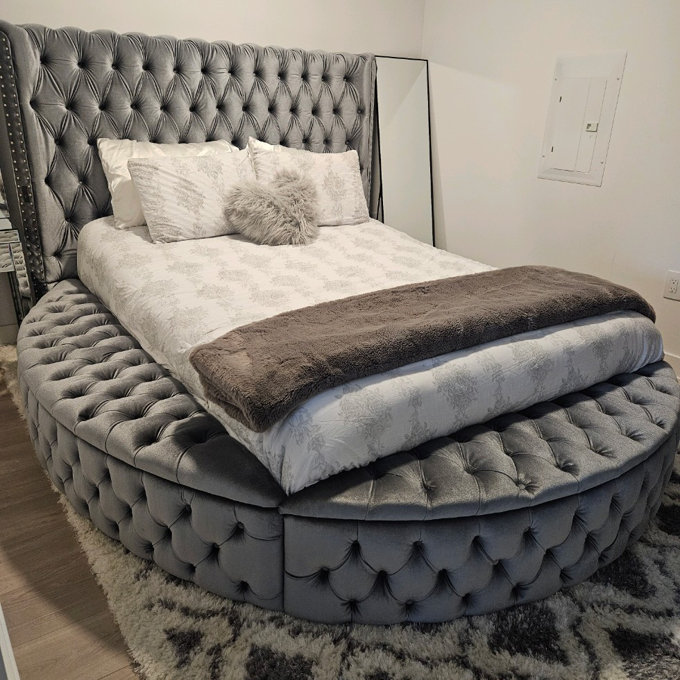 Willa Arlo™ Interiors Locklear Tufted Upholstered Storage Platform